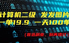 计算机二级，一单19.9 一天能出100单，每天只需发发图片（附518G资料）-春生副业网 
