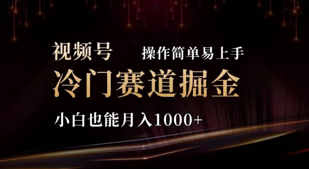 2024视频号冷门赛道掘金，操作简单轻松上手，小白也能月入1000+-春生副业网 