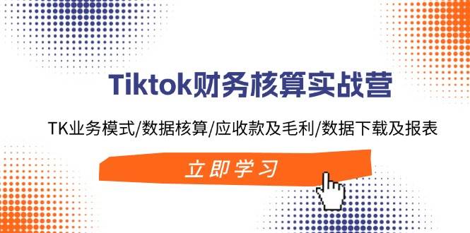 Tiktok财务核算实战营：TK业务模式/数据核算/应收款及毛利/数据下载及报表-春生副业网 