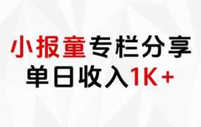 小报童专栏分享，当日收入1K+-春生副业网 