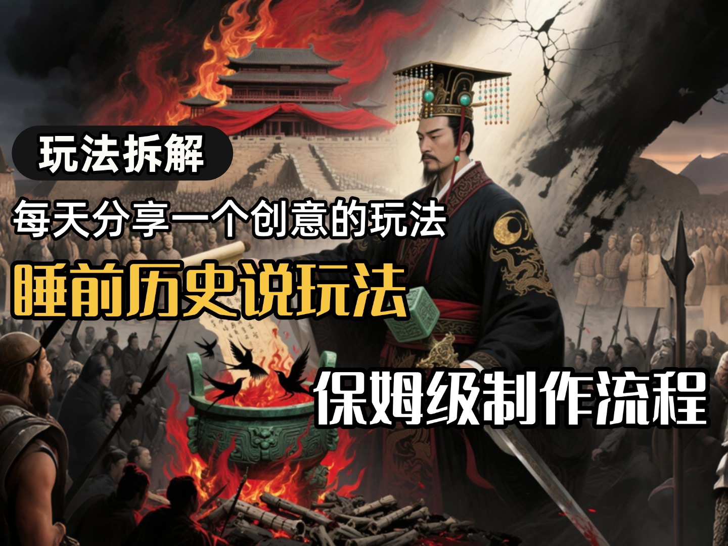 13条作品涨粉24.5万，全流程拆解睡前历史说，保姆级教程-春生副业网 