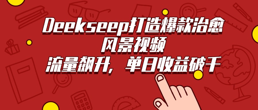 Deekseep打造爆款治愈风景视频,流量飙升,单日收益破千-春生副业网